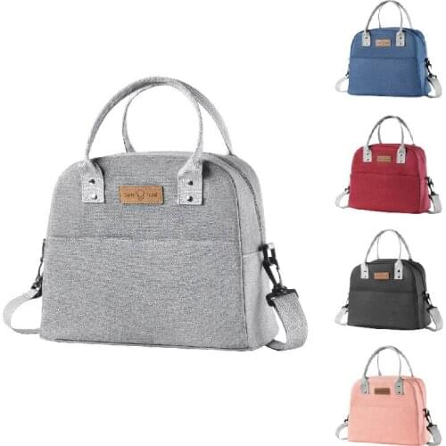 New Thermal Insulation Lunch Picnic Bag Tote Cooler Handbag Aluminum Film Thickened Student Portable Lunch Box