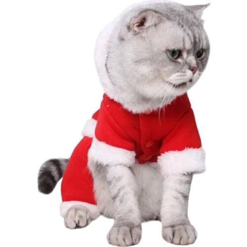 Pet Dog Clothes Funny Christmas Costumes Dogs Cats Hoodie Jumpsuit Cosplay Santa Claus Costume Puppy Jumpsuits Cat Costumes