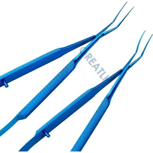 Ophthalmic Capsulorhexis Forcep 120mm Titanium Forcep Veterinary Ophthalmic Eye Instrument