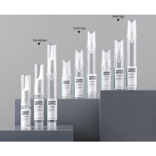 High Hardness 5 10 15ml Vacuum Empty Bottle Travel Portable Sub-bottling Vacuum Spray Empty Bottle Eye Cream Lotion Empty Bottle