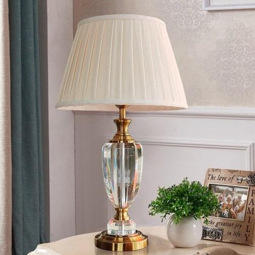 Modern Crystal Lamp lighting bedroom bedside lamp luxury fashion crystal table lamp Abajur bedside hotel table lamp k9 Luxury