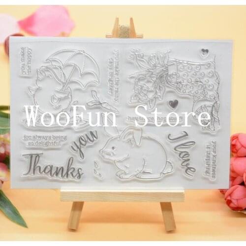 Thank you Clear Stamp Rubber Clear Stamp for Card Making Decoration and Scrampbooking