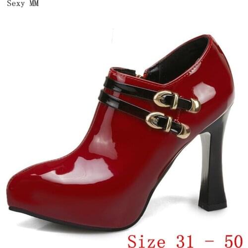 Summer High Heel Shoes Women Ankle Boots Platform Woman Short Boots Small Plus Size 31 - 50