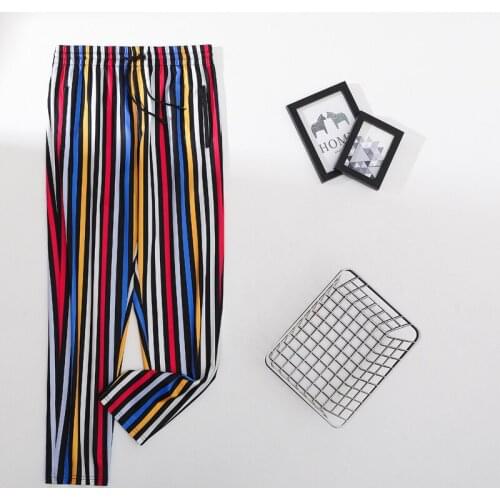 Streetwear New Striped Pants jogging Men Loose Printed Trousers Fashion pantalones hombre Hip Hop Pants Men Clothing Pocket