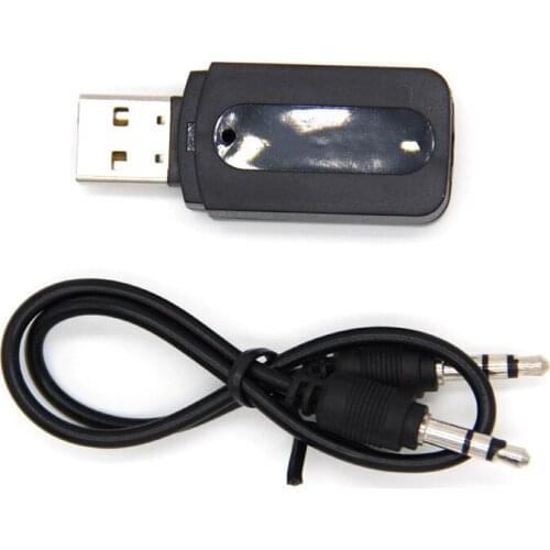 USB Wireless Bluetooth Music Audio Receiver Adapter 3.5mm Jack Audio Cable for Car for Iphone music