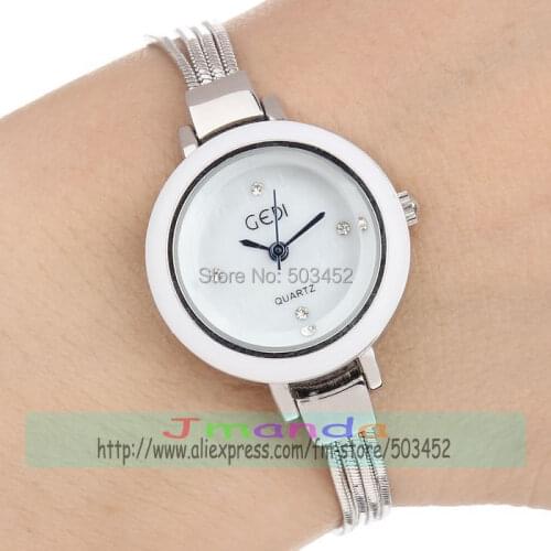 GEDI-H6005 Bling Ladies Bracelet Watch Fashion Rose Gold Quartz Wristwatch Wholesale Price Women Casual Business Watch 2 colors