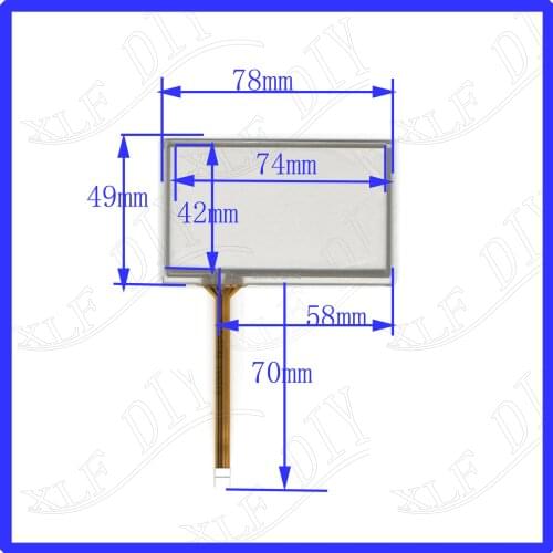 ZhiYuSun 3.5 inch KDT-5792 TOUCH Screen panels 78mm*49mm for GPS or commercial use post 78*49 This is compatible