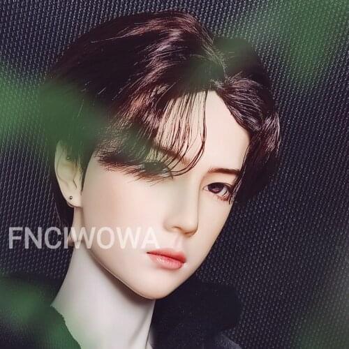 1/3 1/4 1/6 BJD Doll Wig Wang Yibo Hair Bangs Boy Short Custom Made Realistic Idol Wig Collection Male Doll Custom Color