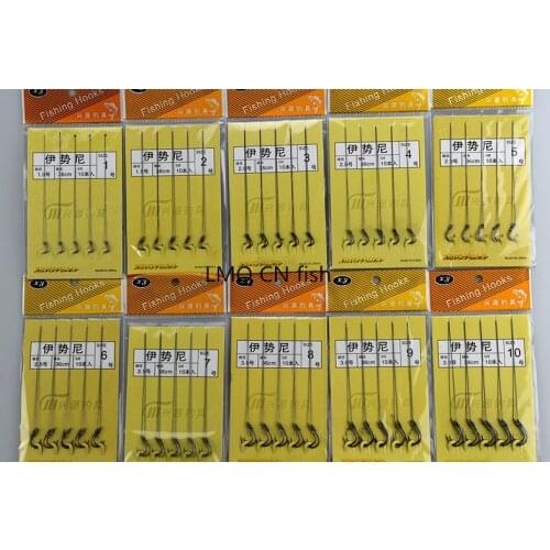 10Pcs/lot Fishing hook Crank String Japan Series Hooks Freshwater Catch Barbed Fishing tackle Single Black Nickel Color Sabiki
