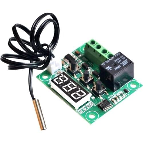 10Pcs W1209 Digital LED DC 12V Heat Cool Temp Thermostat Temperature Control Switch Module On/Off Controller Board + NTC Sensor
