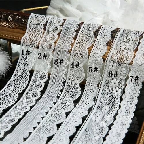 14 Yards Narrow Floral lace Trim Lace Wedding Veil Trim Bow tie Lace trim For DIY Sewing Crafts Millinery Lingerie Bridal