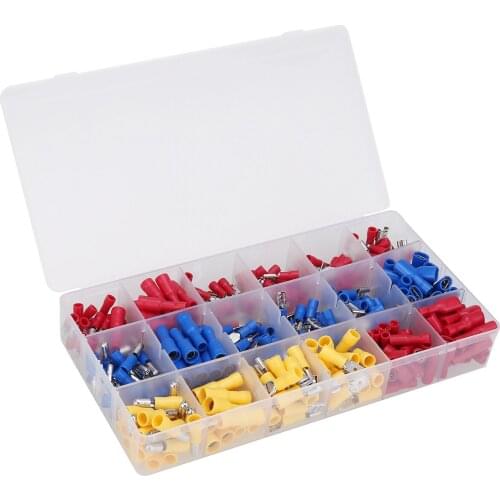 280pcs/box Cable Electrical Connectors Terminal for Cable Insulated Wire Connector Terminal Cable Crimp Connector Terminal Spade
