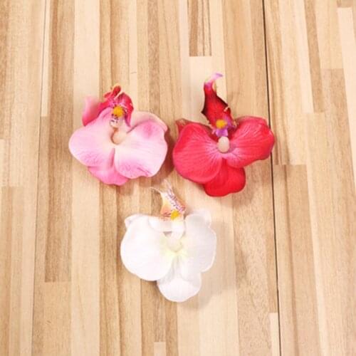 50PCS 6.5CM Mini Rose Artificial Flower Head Wedding Party Decoration DIY Wreath Scrapbook Gift Phalaenopsis