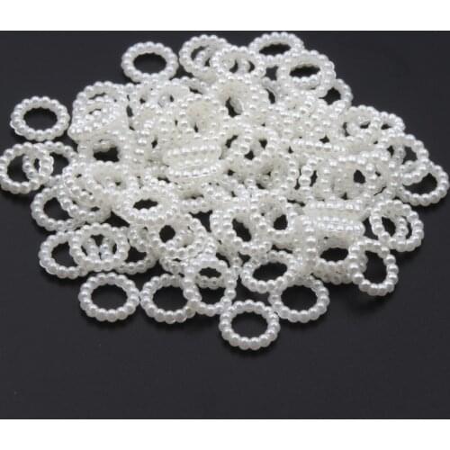 Ring Shape Imitation Pearls Acrylic Beads Loose Spacer Beads For Jewelry Making DIY Handmade Earrings Necklace Bracelet Supplies