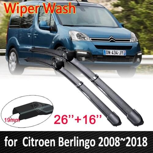 Car Wiper Blades for Citroen Berlingo 2008~2018 B9 Front Windscreen Brushes Car Accessories 2011 2012 2013 2014 2015 2016 2017