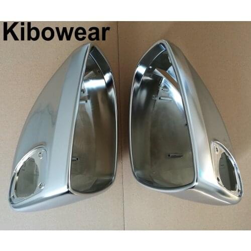 Side Wing Mirror Caps fit Audi TT MK2 TTS TTRS 8J 2006-2014 R8 2007-2011 Covers Silver Matte Chrome PAIR replace