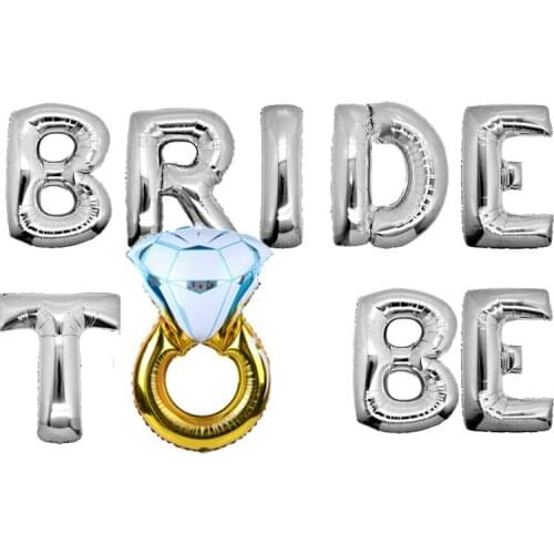 Bride to be Letter Foil Balloons Diamond Ring Balloon Bachelorette Hen Party Bridal Shower Wedding Celebration decor supplies
