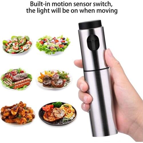 Olive Oil Spray Dispenser Bottle Cooking Oil Vinegar Spray Bottle Stainless Steel Oil Bottle BBQ Grilling Roasting Kitchen Tools