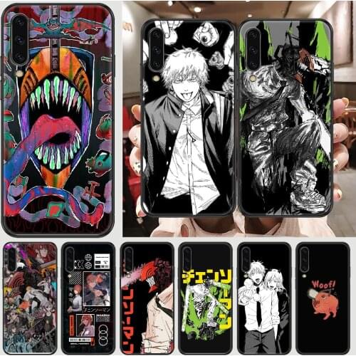 Anime Chainsaw Man power Phone case For Samsung Galaxy A 3 5 7 8 10 20 21 30 40 50 51 70 71 E S 2016 2018 4G black art