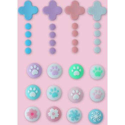 D-pad Move Direction Key Cross ABXY X Button Sticker Joystick Thumb Stick Grip Cap Cover For Nintendo Switch Joy-con Skin Case