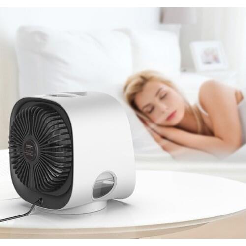 Electrical Air Cooling Fan Mini Cooler USB Charged Low Noise Big Wind Volume Night Lamp Easy Add Water 3 Gears Angle Adjustable