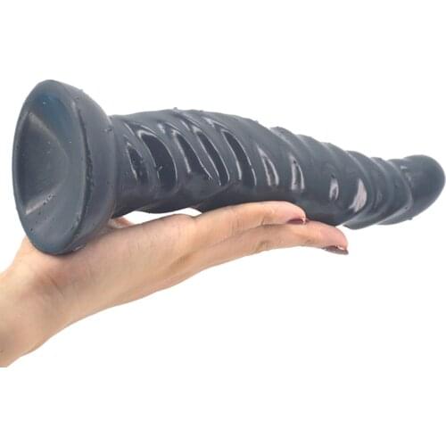 FAAK 22.8x5cm medical silicone soft flexible wave dildo with suction cup,G spot Stimulator anal penis plug Sex Product for Women