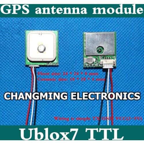GM24 GPS antenna module one TTL GMOUSE floor 24*24*8mm ceramic 18*18*4mm (working 100% Free Shipping)5PCS