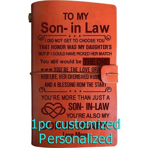 Engraved Leather journal personalized gifts to my husband BJ293 Customized Notebook A5 Dropshipping Supplier US Store Diary