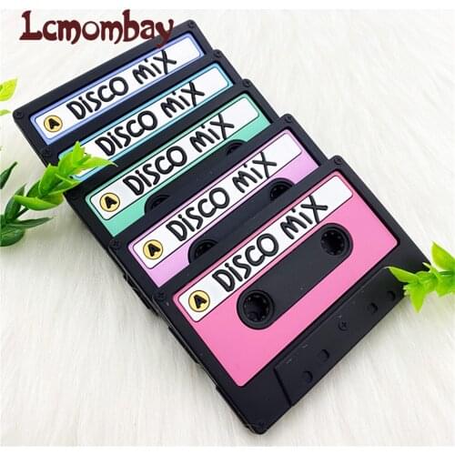 Lcmombay 5pcs BPA Free Silicone Baby Teething Toys Cartoon Camera Food Grade Silicone Tiny Rod DIY Teether Necklace Infant Chew