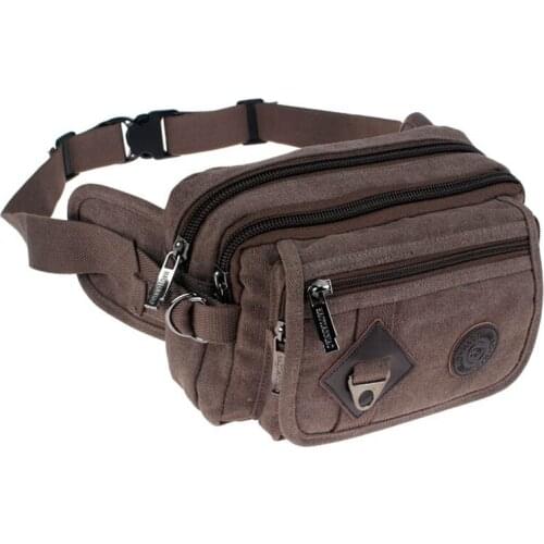 Fashion Casual Canvas Packet Chest Pockets Bags Phone Package Waist Bag BeltBag Waist Packs Solid Portable Shoulder Bags Bolsa