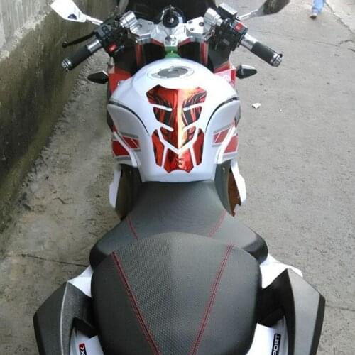 2Pcs Fishbone Oil Gas Fuel Tank Sticker Protector Universal Motorcycle Decal