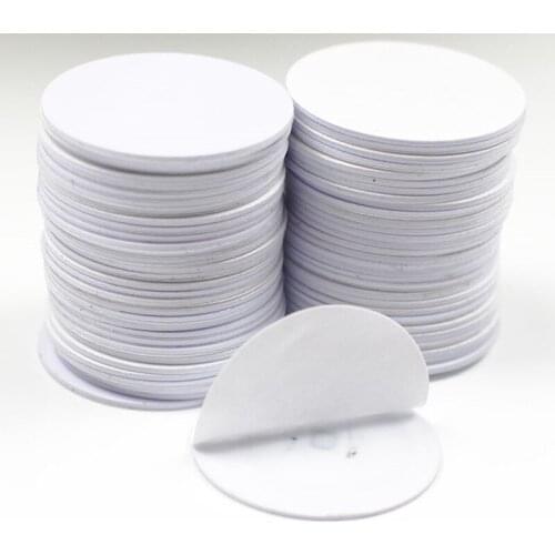 100PCS NFC 216 Tag Sticker 13.56MHz ISO14443A Round Shape Coin 25mm Cards Protocol 888 Bytes For All NFC Phones