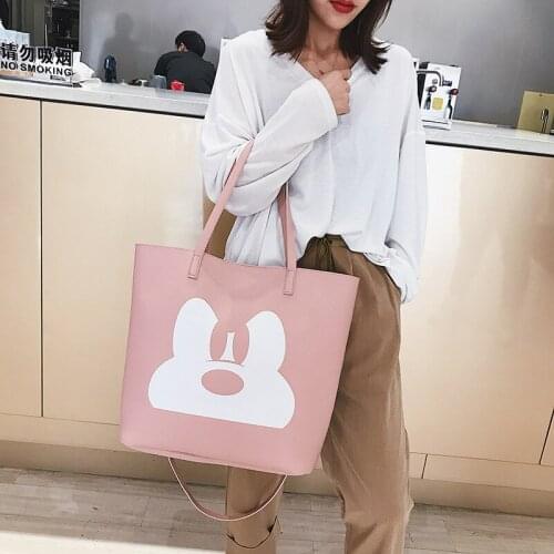 Disneys New Temperament, Versatile, Large-capacity Handbag, Trendy Fashion One-shoulder Ladys Big Bag, Mickey Diagonal Bag
