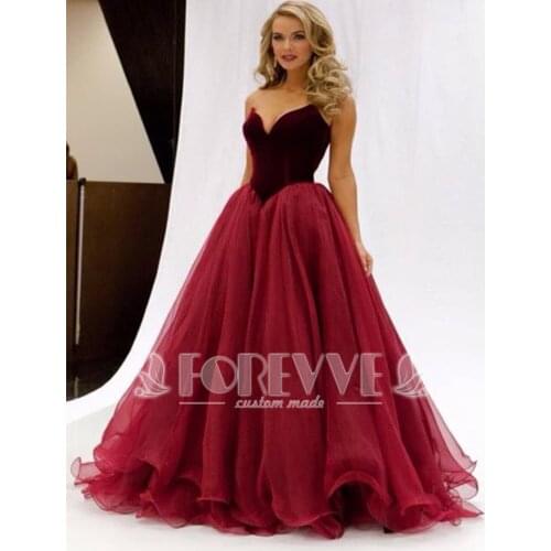 New Real Photo Burgundy Prom Dresses 2019 Velvet Sweetheart Floor-Length Party Gowns Cheap Clothes China Kaftan Vestido Longo