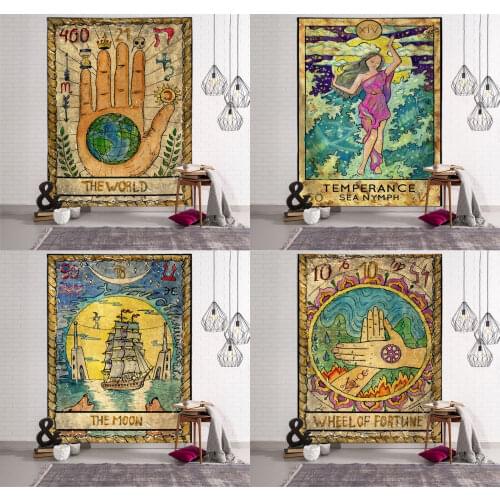 New Hot Sell Altar Tarot Cards Tablecloth Table Cloth Decor Divination Pagan Wicca Tapestry Home Decoration Installation Package