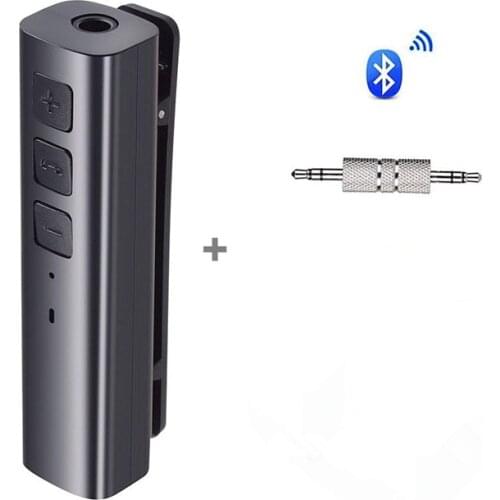 Bluetooth Receiver 4.1 Wireless Audio Receiver Headphone Adapter 3.5mm AUX Jack Hands-Free Clip Design Bluetooth Audio Adapter