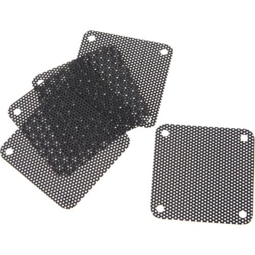 5PCS PVC Fan Dust Filter PC Dustproof Case Cuttable Computer Mesh Cover 40mm Mesh Black