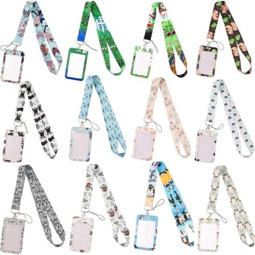 DB552 Cute Animal Cartoon Cat Cell phone Lanyard for Key ID Card Pass Gym USB Badge Holder DIY Hanging Rope Ribbon Neck Lanyards