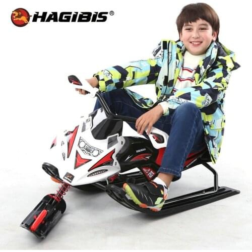 Snow Scooter with Brake Snowmobile Snow Moto Zip Minion And Slide On Grass