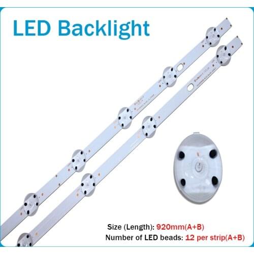 NEW 10Pieces/lot(5*A,5*B) LED Backlight Strips for TOSHIBA LUXOR SVV490A64_Rev00_A/B_170405 LUX0149003/01 49U6863DB