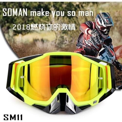 SOMAN Universal Motocross Glasses Downhill Goggles MX Gafas Cross Country Motorcycle Goggle Dirt Bike Glasses SM11