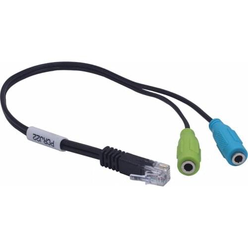 Wantek PC Dual 3.5mm Headset to RJ9/RJ10/RJ22 Phone Adapter (PC35-RJ9A)