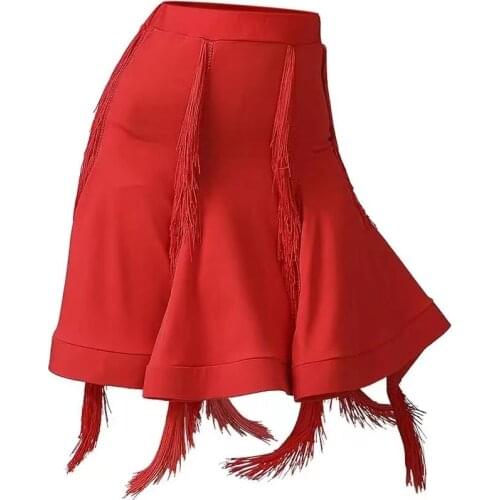 Adult Latin Dance Skirt Womens Large Size Fringed Latin Skirt For Girls Cha Cha Rumba Samba Fringe Sexy Dance Practice Clothing