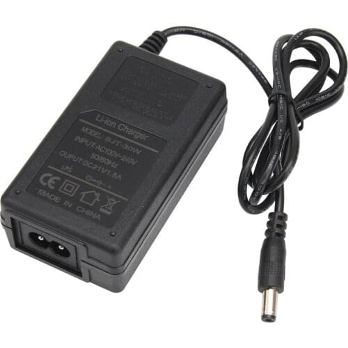 DC 21V 1.5A Lithium Battery Charger 5.5x2.5mm 100-240V Battery Charger Adapter