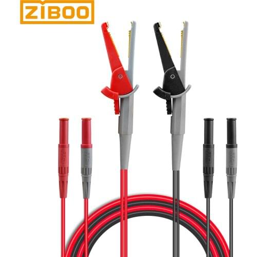 ZIBOO LC02 LCR Meter Test Leads Terminal Kelvin Clip Wires Test Leads Lead Terminal Kelvin Clip Alligator with 4mm Banana Plug