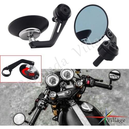 CNC Aluminum Handlebar end Round Side Rear View Mirror For BMW HP4 S1000R S1000RR R Nine T 9T Scrambler Pure Racer Urban F 800R
