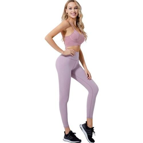 Women 2pcs Yoga Set Ultra Sport Bras Gym Clothes Fitness Suit High Waist Leggings Yoga Pant Sportswear Outfit Tracksuit