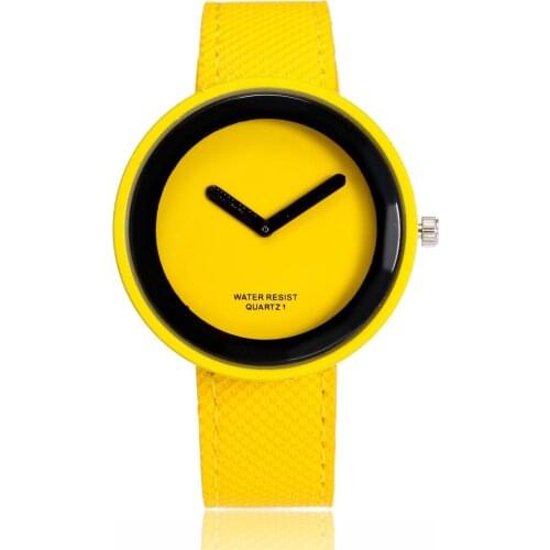 Top Fashion Candy Color Womens Watches Leather Ladies Watch Women Watches Young Girl Watch Simple Clock Watch Montre Femme