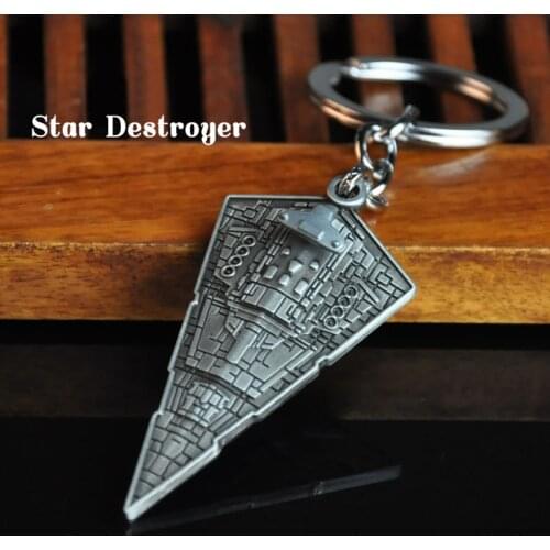 Star Destroyer Spaceship Keychain Gadgets For Men Vintage Battleship Key Chain On Bag Car Trinket Male Jewelry Boyfriend Gift