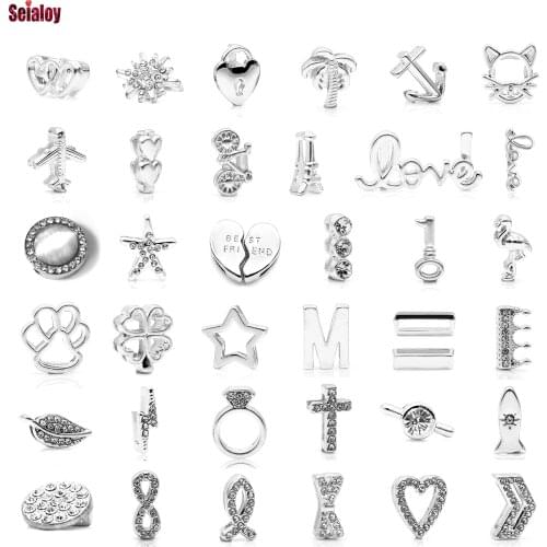 1Pcs 10mm Silver Color Charm Fit Brands Stainless Steel Mesh Bracelet Original Cross Foot Beaded Fit Watch Belt Bangle Jewelry